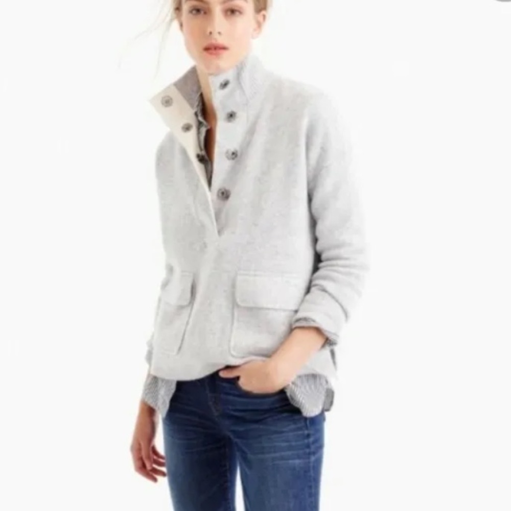 J crew pullover sweater with snaps